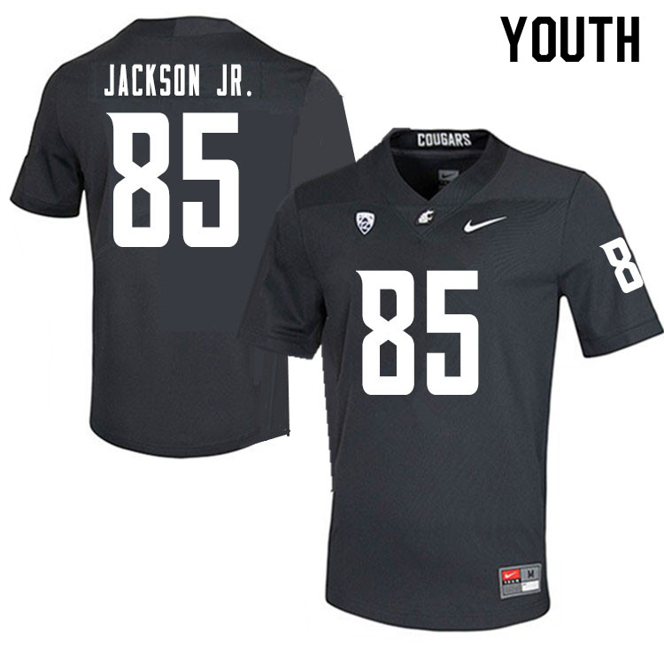 Youth #85 Calvin Jackson Jr. Washington State Cougars College Football Jerseys Sale-Charcoal